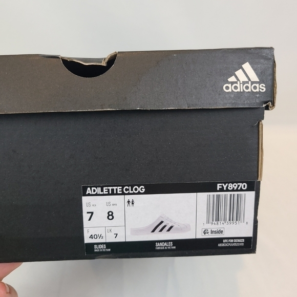 NEW Adidas Unisex-Adult Adilette Clog Slide Sandal Women Size 8 Men Size 7 NIB - Picture 7 of 7